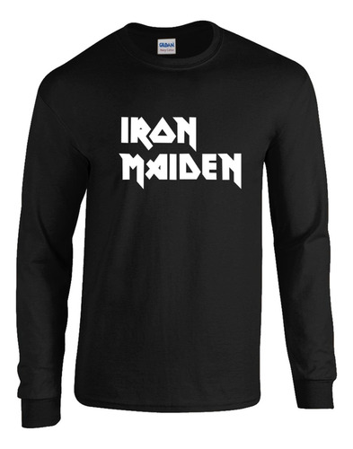 Camibuso Negro Camiseta Manga Larga Iro Maiden.m2