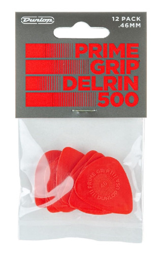 Kit 12 Palhetas Dunlop Prime Grip Delrim 500 - 450p Tamanho 0.46