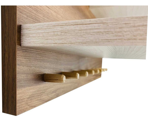 Imagen 3 de 10 de Perchero Organizador Porta Llaves De Pared Melamina Moderno