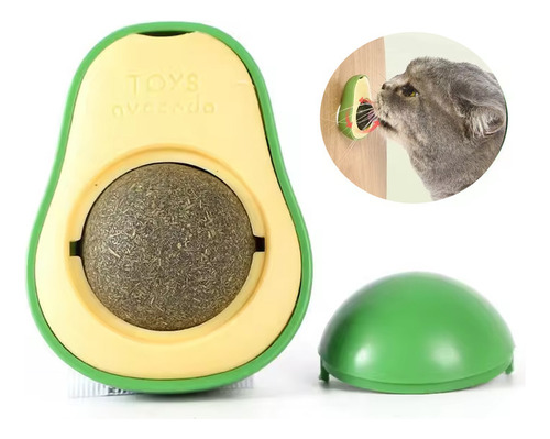 Bola Interactiva Toy Cat, 5 Bolas, Catnip, Aguacate, Con Adh