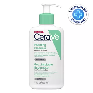 Gel Limpiador Espumoso Cerave Piel Normal A Grasa 236 Ml