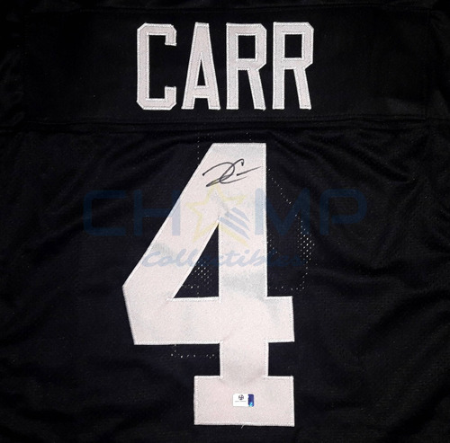 Jersey Firmado Derek Carr Las Vegas Raiders Cstm Autografo H