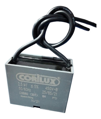 Capacitor Corilux Cuadradro 2,5 F X 400 Vca.