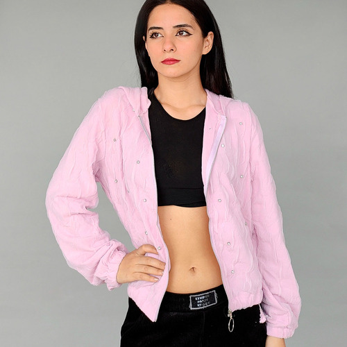 Sudadera Casual Para Dama Con Detalles De Brillos