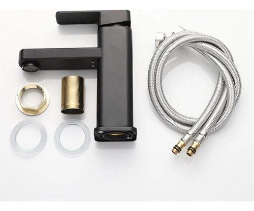 Esatto® Monomando Llave Baño Bronce Negra Cuadrada Mza039n Acabado Mate Color Negro