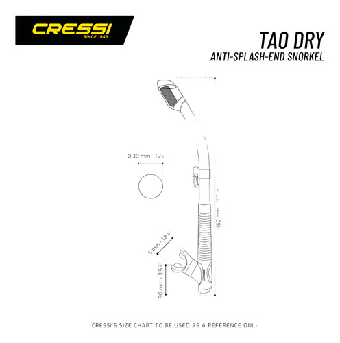 Combo Visor Ranger Tao Cressi Para Buceo Color Negro