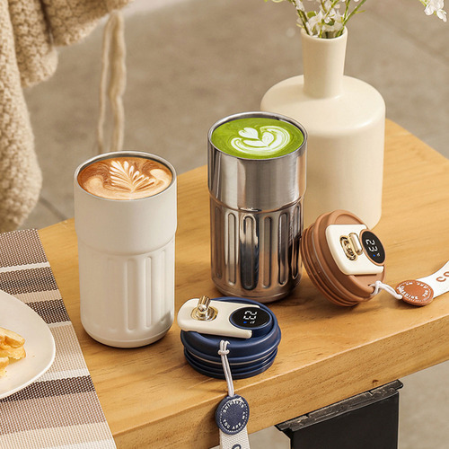 Taza De Viaje De 450 Ml Con Tapa A Prueba De Fugas Y Indicad