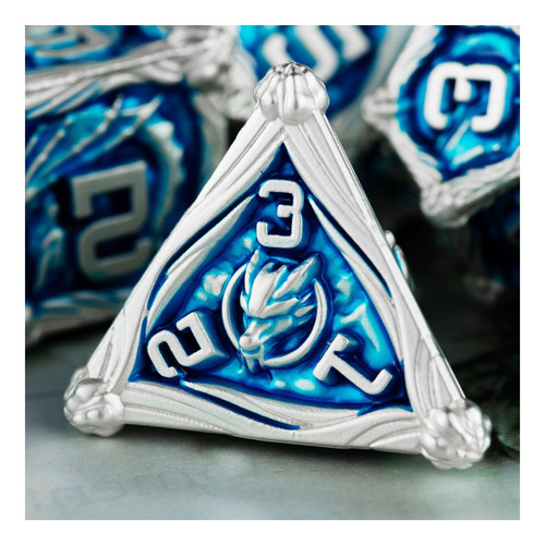 Juego De Dados Superse Dnd Dice Metal Dice 7 Piezas D&d Dice