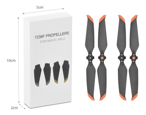 Hélices De Bajo Ruido 4 Piezas Para Dron Dji Mavic Air 2, 2s