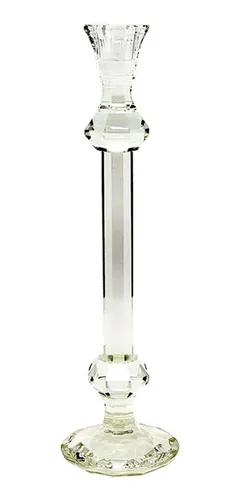 comprar Castiçal De Vidro Cristal Design Cilindrico Porta-vela 32cm