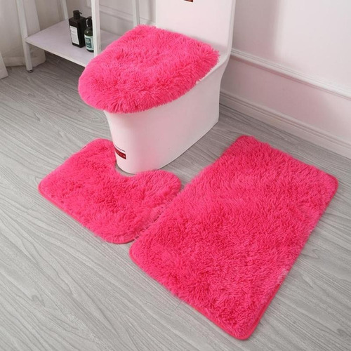 Imagen 3 de 3 de Set De Baño 3 Piezas Alfombra Antideslizante