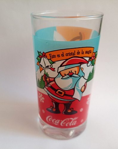 Vaso Coca Cola Navidad Christmas Cristal Santa Original Translúcido