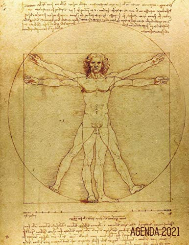 Hombre De Vitruvio Agenda Mensual 2021: Leonardo Da Vinci |