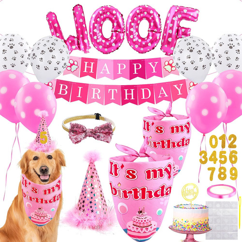 Suministros Para Fiesta De Cumpleaños Para Perros: Juego De