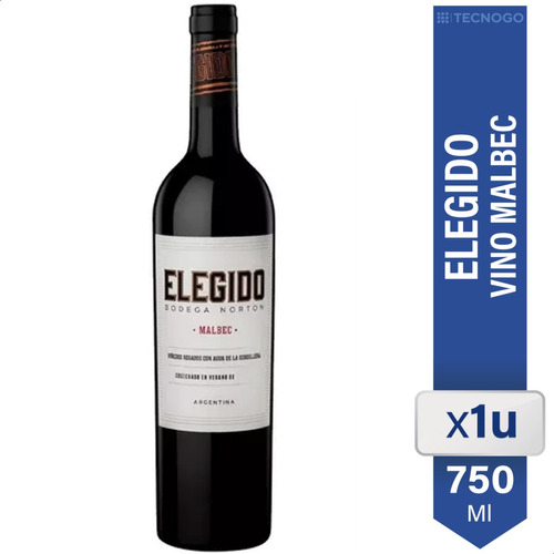 Vino Norton Elegido Tinto Malbec 750ml Botella Mendoza