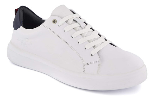 Tenis Casuales Andrea De Piel Para Caballero Blanco