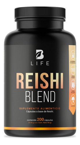 Hongo Reishi 200 Cáps Antioxidante Antiinflamatorio B Life 