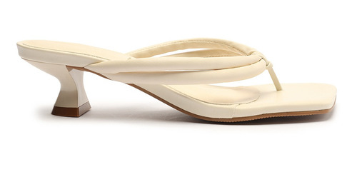 Imagem 2 de 6 de Sandália Feminina Mule Salto Fino Baixo Tiras - My Shoes