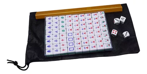 Mini portátil 144 conjunto de Mahjong Mah jong mesa de juego