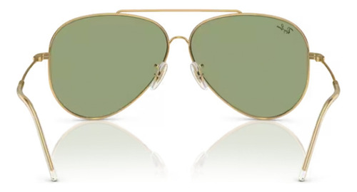 Lentes Ray Ban Rbr0101s 001/82 Aviator Reverse Arista Green Varilla Arista 001/82 Armazón Arista 001/82