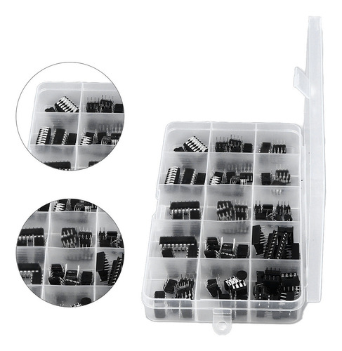 F Kit De Chips Ic De 12 Tipos, 120 Unidades, Ne555 Lm324,