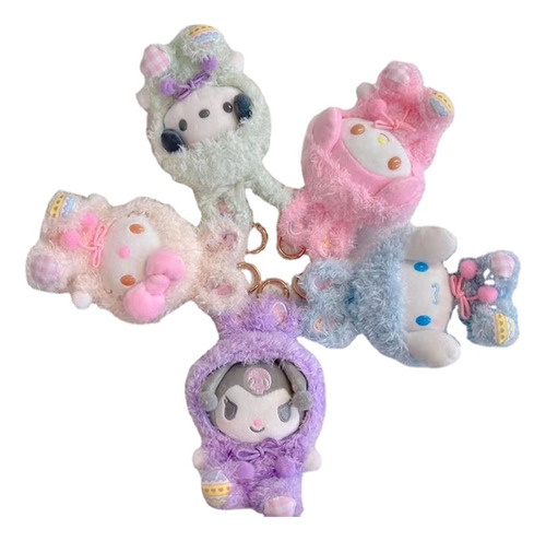 Llavero Colgante De Muñeca De Peluche Kuromi Hello Kitty De