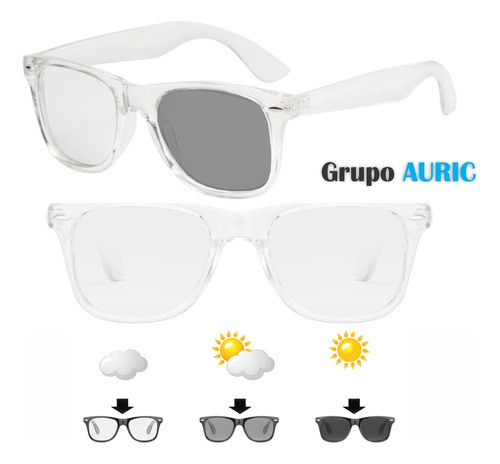 Gafas Sol Fotocromaticas Retro Nerd Wayfarer Unisex