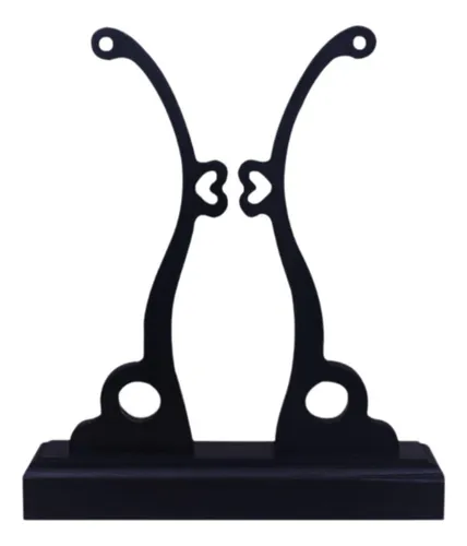 Soporte De Ventilador De Mano Chino Madera Grande Negro