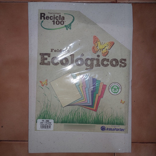 Folder Ecologio T/oficio Recicla C/100 Pzascolor Crema