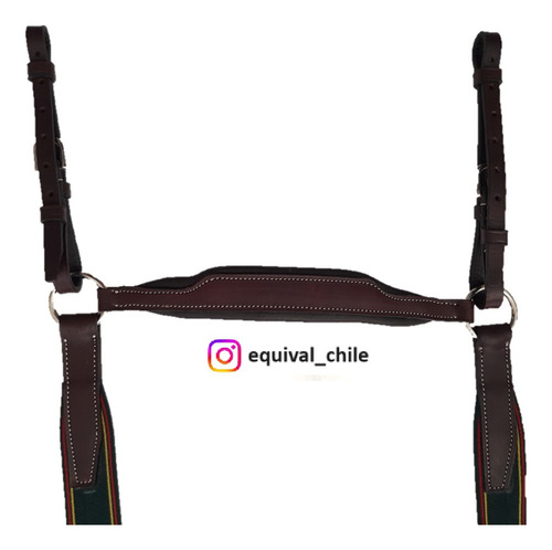 Pretal Elástico Para Martingala. Cuero. Equitación Caballos
