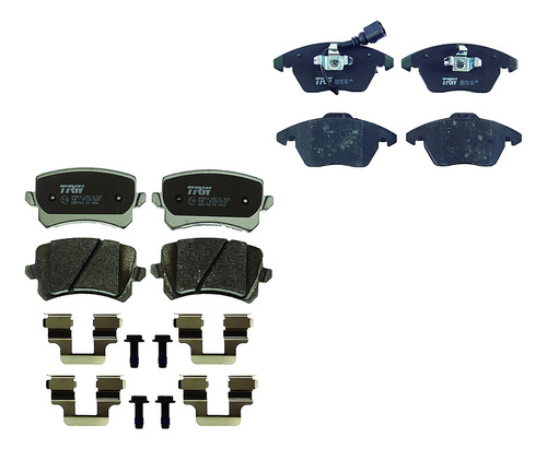 Set Balatas Bajos Metales Tras + Del Trw 3.6l V6 2009 - 2012
