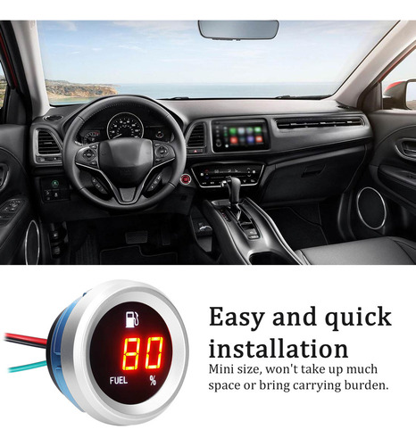Indicador Digital De Nivel De Combustible Con Alarma Para Ve