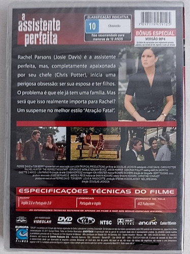 Dvd A Assistente Perfeita Josie Davis Original Novo Lacrado