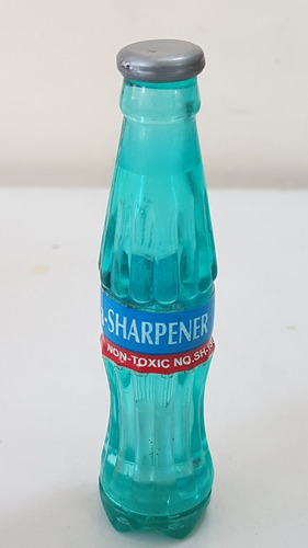 Antigo Promocional Garrafinha Em Acrílico Azul Não Coca-cola