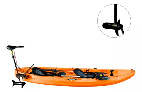 Kayak Pesca Familiar 3.7m Doble Asiento Con Motor + 2 Remos