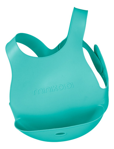 Minikoioi Flexi Bib Aqua Green Babero Silicona Premium