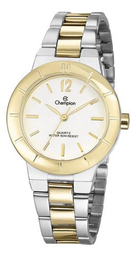 Relógio Champion Prata Dourado Feminino Cn28348b