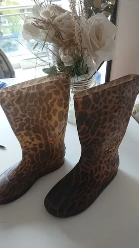 Botas De Lluvia Animal Print Sin Detalles 35 36 MercadoLibre