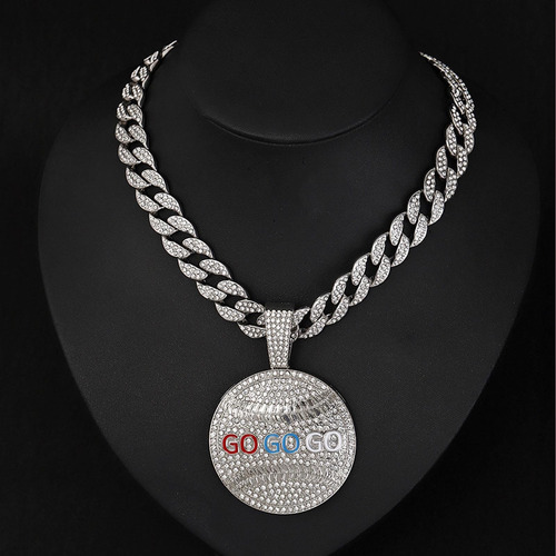 Collar Con Colgante Cubano Xikui Miami, Collar Con Cadena Ic
