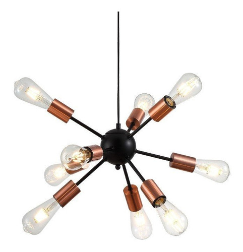 Lustre Pendente Quality Kiev 13149 Preto E27 Bivolt 110V