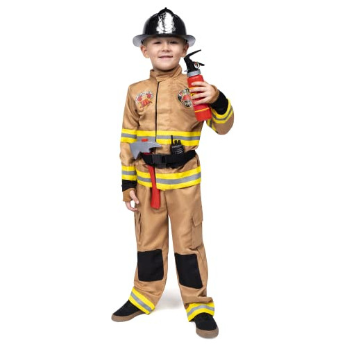 Disfraz De Bombero Marrón Oscuro Niños, Disfraz De Bo...