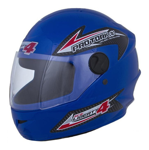 Casco Moto Integral Protork New Liberty Four Azul T 58