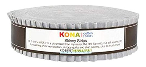 Kona Cotton Solids Ash Skinny Strips 40 Tiras De 1,5 Pulgada