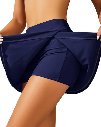 Falda De Baño Corta Con Control De Abdomen For Mujer