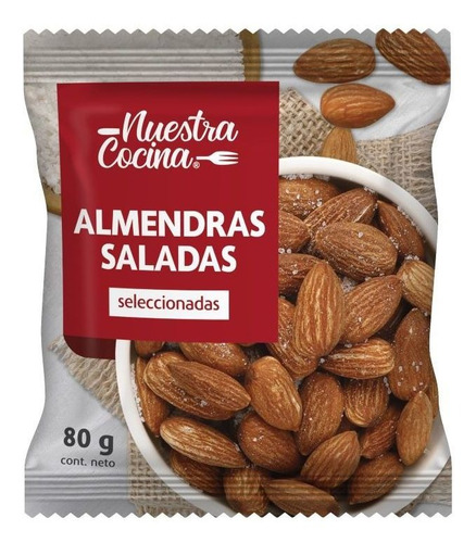 Almendras Saladas Nuestra Cocina Seleccionadas 80 G