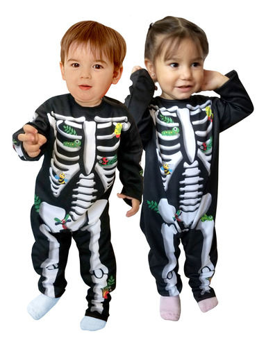 Disfraz Infantil Esqueleto Halloween Noche Brujas Fiesta