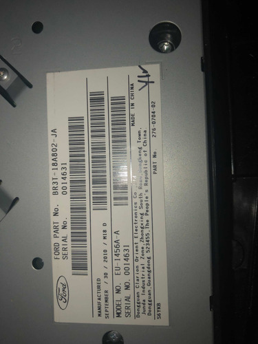Radio Reproductor Cd Ford Mustang Original 2007 Hasta 2013 (Usado)