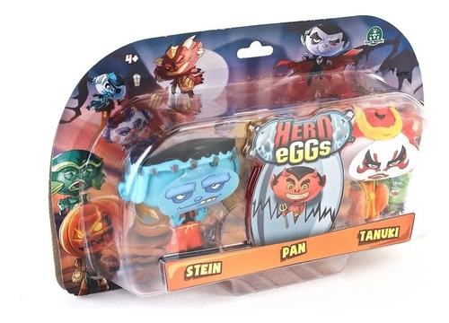 Hero Eggs - Monstruos Pack X3 Stein, Tanuki Y Pan - Wabro