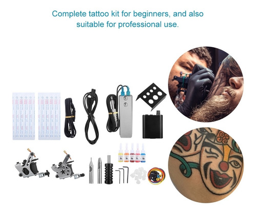 Imagen 3 de 9 de Kit De Tatuaje Profesional De Sombra De La Máquina Del Tatu