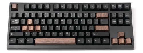 Teclado Mecânico De Madeira Preta De Qualidade R1
